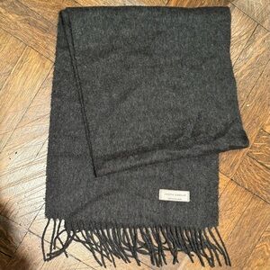 Joseph Abboud 100% Cashmere Charcoal Grey Scarf